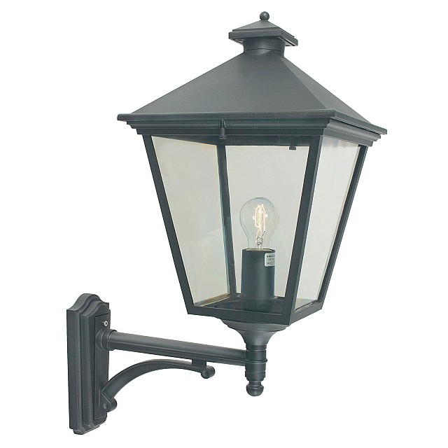 Turin 1 Light Grande Up Wall Lantern - Black