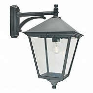 Turin 1 Light Grande Down Wall Lantern - Black