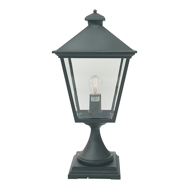 Turin 1 Light Grande Pedestal - Black