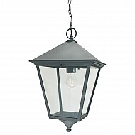 Turin 1 Light Grande Chain Lantern - Black
