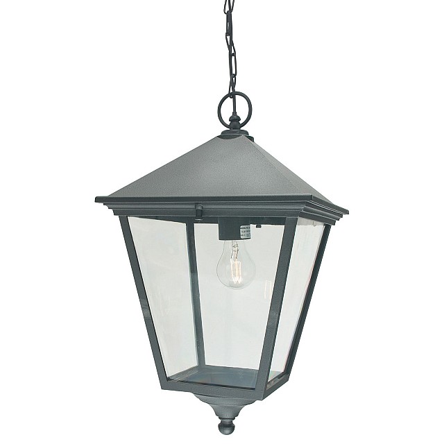 Turin 1 Light Grande Chain Lantern - Black
