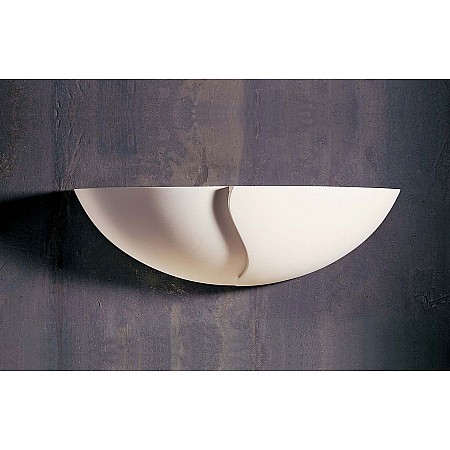 Half Bowl With 3D Pattern Plaster Wall Light