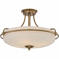 Griffin 4 Light Semi-Flush Light - Weathered Brass
