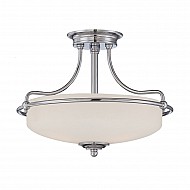 Griffin 3 Light Semi-Flush Light - Antique Nickel