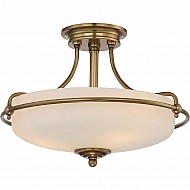 Griffin 3 Light Semi-Flush Light - Weathered Brass