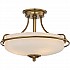 Griffin 3 Light Semi-Flush Light - Weathered Brass