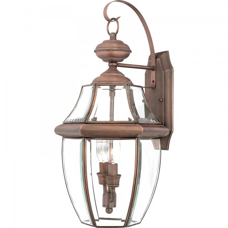 Newbury 2 Light Large Wall Lantern - Aged Copper