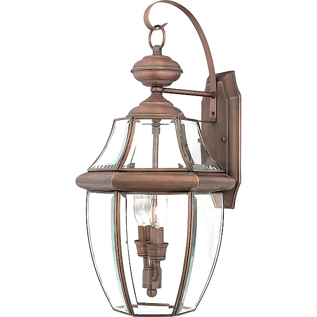Newbury 2 Light Large Wall Lantern - Aged Copper