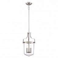 Penn Station 3 Light Pendant - Brushed Nickel