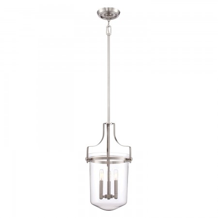 Penn Station 3 Light Pendant - Brushed Nickel