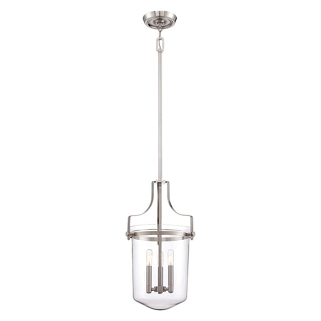 Penn Station 3 Light Pendant - Brushed Nickel