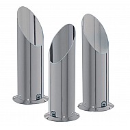 Satin Silver Floor Uplighters