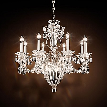 Bagatelle 11 Light Chandelier in Antique Silver with Clear Heritage Crystal