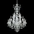 Century 20 Light Chandelier in Silver with Clear Heritage Crystal