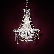 Chrysalita 6 Light Chandelier in Stainless Steel with Crystal Spectra Crystal