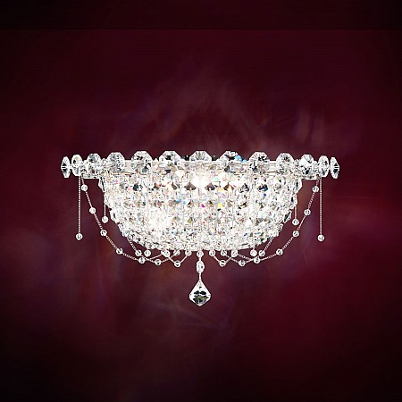Chrysalita 2 Light Wall Sconce in Stainless Steel with Crystal Spectra Crystal