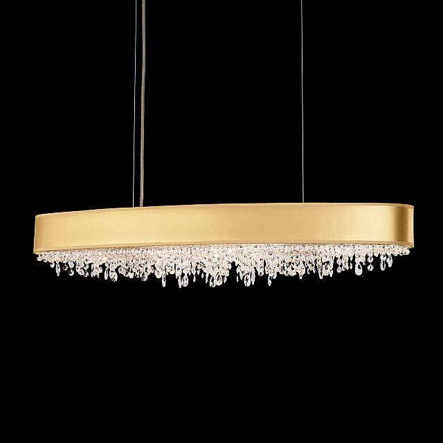 Eclyptix 10 Light Pendant in Stainless Steel with Clear Crystals From Swarovski and Eclyptix 36