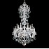 Olde World 14 Light Chandelier in Silver with Clear Crystals From Swarovski