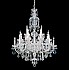 Olde World 25 Light Chandelier in Silver with Clear Crystals From Swarovski