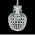 Olde World 3 Light Chandelier in Silver with Clear Crystals From Swarovski