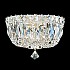 Petit Crystal Deluxe 3 Light Close to Ceiling in Silver with Clear Gemcut Crystal
