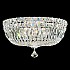 Petit Crystal Deluxe 5 Light Close to Ceiling in Silver with Clear Gemcut Crystal