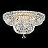 Petit Crystal Deluxe 9 Light Close to Ceiling in Rich Auerelia Gold with Clear Gemcut Crystal