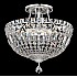 Petit Crystal Deluxe 6 Light Close to Ceiling in Silver with Clear Spectra Crystal