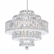 Plaza 22 Light Pendant in Stainless Steel with Clear Radiance Crystal