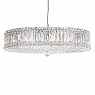 Plaza 21 Light Pendant in Stainless Steel with Clear Radiance Crystal