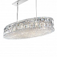 Plaza 24 Light Pendant in Stainless Steel with Clear Radiance Crystal