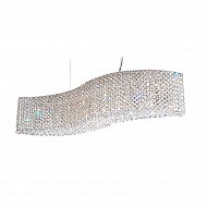 Refrax 13 Light Pendant in Stainless Steel with Clear Spectra Crystal