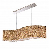 Refrax 21 Light Pendant in Stainless Steel with Clear Crystals From Swarovski