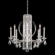 Sarella 8 Light Chandelier in White with Crystal Heritage Crystal