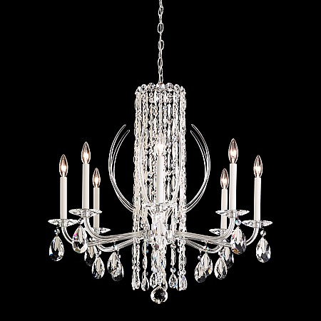 Sarella 8 Light Chandelier in White with Crystal Heritage Crystal