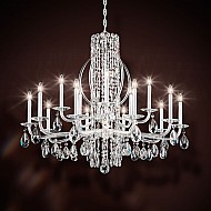Sarella 15 Light Chandelier in Stainless Steel with Crystals From Swarovski