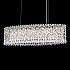 Sarella 12 Light Pendant in Stainless Steel with Crystals From Swarovski