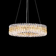 Sarella 12 Light Pendant in Heirloom Gold with Crystals From Swarovski