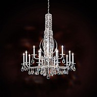 Sarella 17 Light Chandelier in Stainless Steel with Crystals From Swarovski