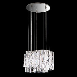 Selene LED Pendant in Stainless Steel with Clear Spectra Crystal