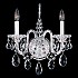 Sterling 2 Light Wall Sconce in Silver with Clear Crystals From Swarovski