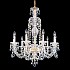 Sterling 9 Light Chandelier in Silver with Clear Heritage Crystal