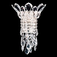 Trilliane Strands 2 Light Wall Sconce in Stainless Steel with Clear Spectra Crystal