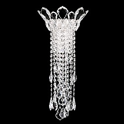 Trilliane Strands 2 Light Wall Sconce in Stainless Steel with Clear Spectra Crystal