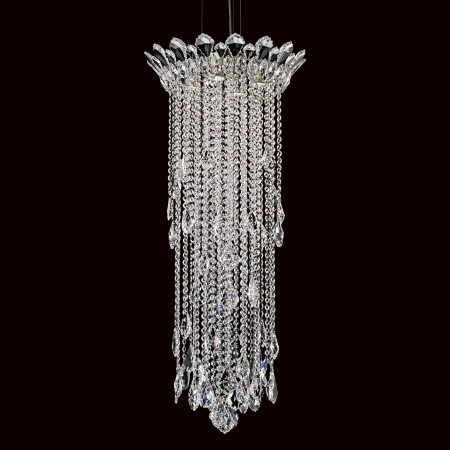 Trilliane Strands 4 Light Pendant in Stainless Steel with Clear Heritage Crystal