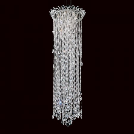 Trilliane Strands 6 Light Pendant in Stainless Steel with Clear Heritage Crystal