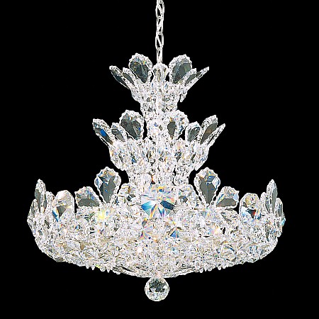 Trilliane 15 Light Chandelier in Silver with Clear Spectra Crystal