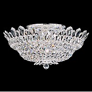 Trilliane 10 Light Close to Ceiling in Silver with Clear Spectra Crystal