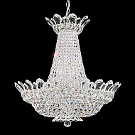 Trilliane 24 Light Chandelier in Silver with Clear Spectra Crystal