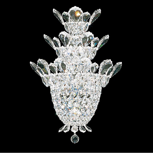 Trilliane 4 Light Wall Sconce in Silver with Clear Spectra Crystal